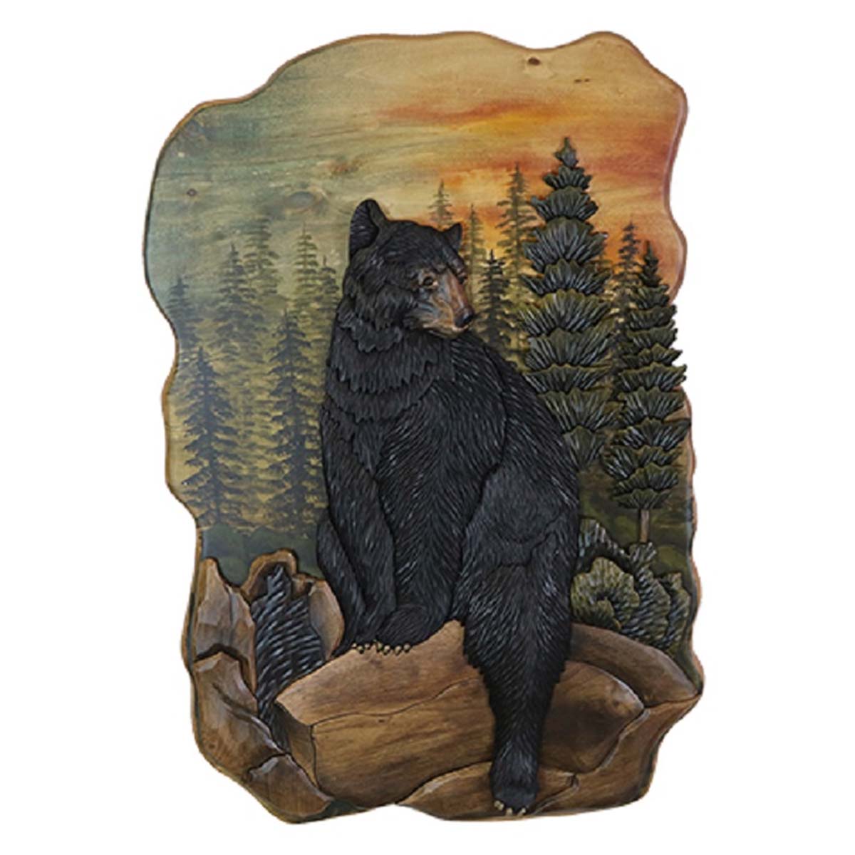 Sunset Forest Bear Wall Art