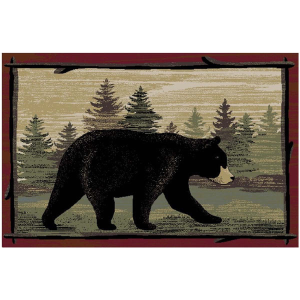 Misty Bear Crossing Rug - 3 x 4