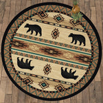 Wampum Bears Rug - 8 Ft. Round