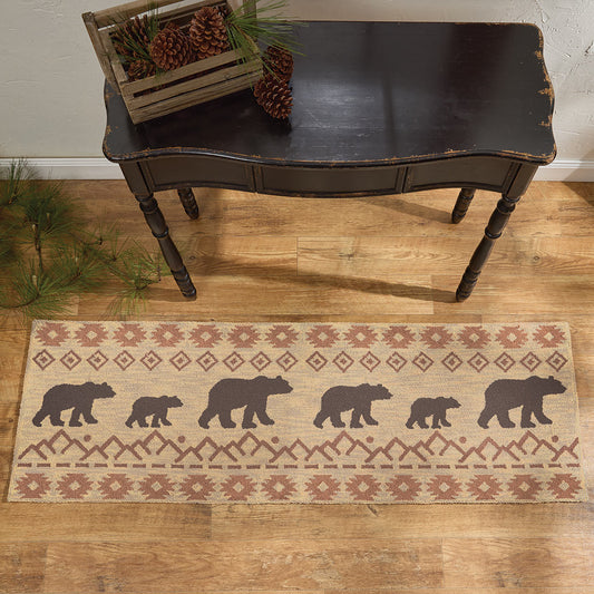 Sierra Bear Hooked Rug - 2 x 6 - OVERSTOCK