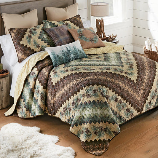 Willow Pine Quilt Bed Set - Queen - CLEARANCE