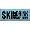 Ski Instructions Wood Sign