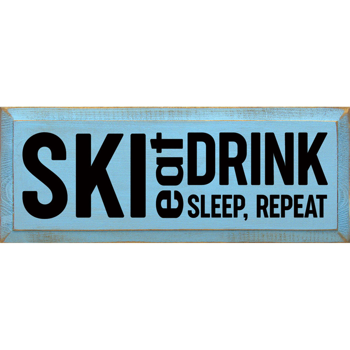 Ski Instructions Wood Sign