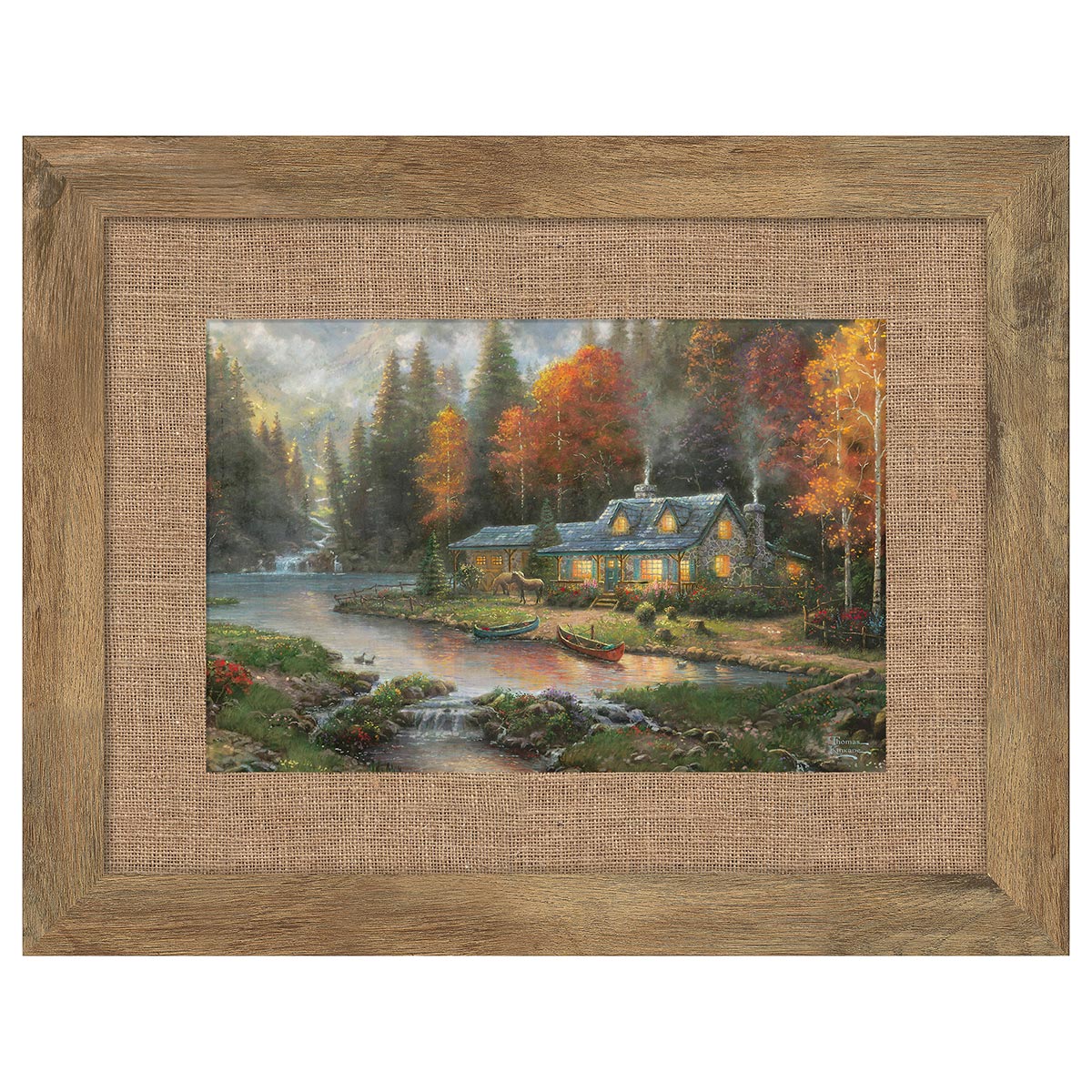 Evening at Autumn Lake Framed Print