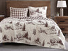 White Frost Reversible Quilt Set - King