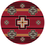 Bounty Red Southwestern Rug - 8 Ft. Round