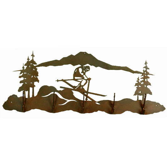 Skier 5 Hook Coat Rack