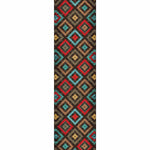 Diamond Dance Turquoise Rug - 2 x 8