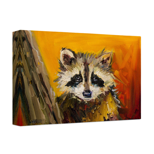 Racoon Portrait Wrapped Canvas