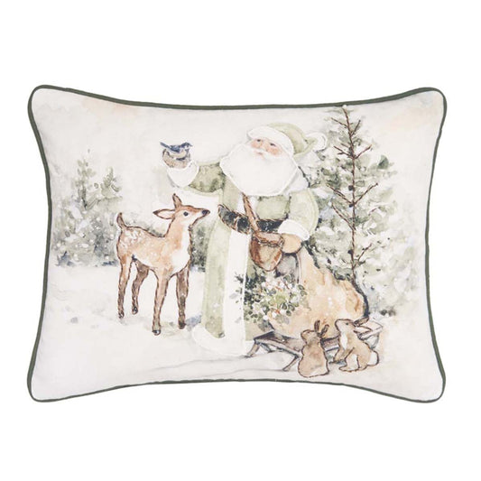 Snowy Santa Forest Throw Pillow - OUT OF STOCK UNTIL 07/22/2026