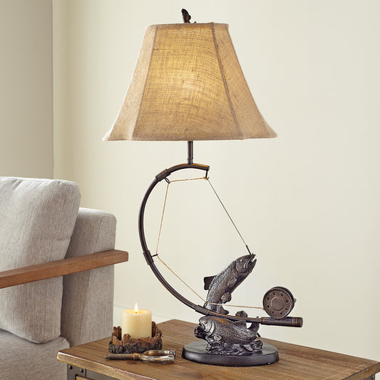 Fly Rod Trout Table Lamp
