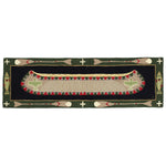 Green Longboat Hooked Wool Rug - 3 x 8