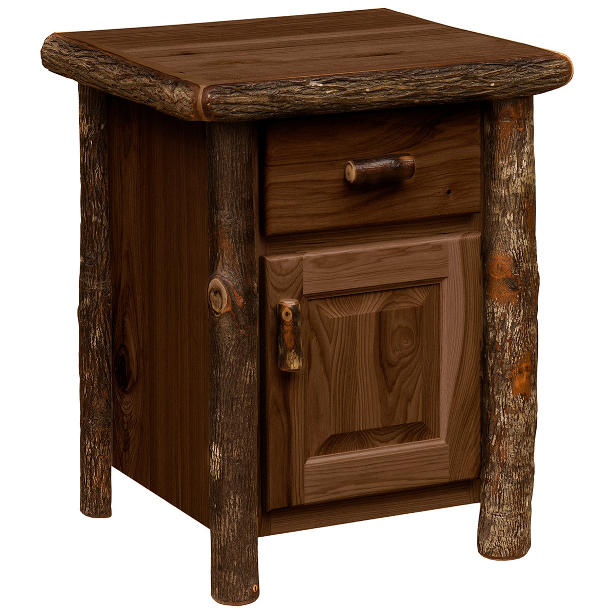 Hickory Enclosed End Table