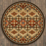 Buffalo Lodge Rug - 8 Ft. Round