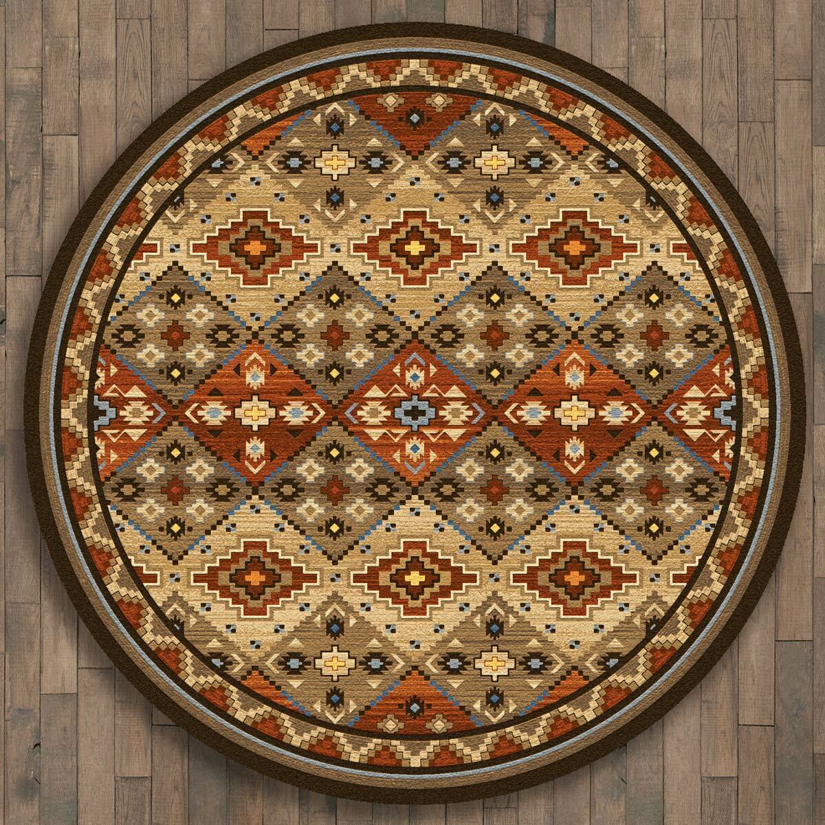 Buffalo Lodge Rug - 8 Ft. Round