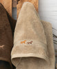 Running Horses Linen Embroidered Wash Cloth