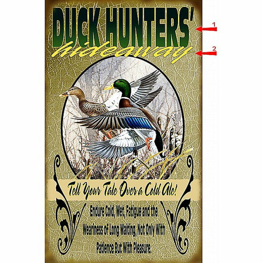 Hunters' Hideaway Sign - 14 x 24