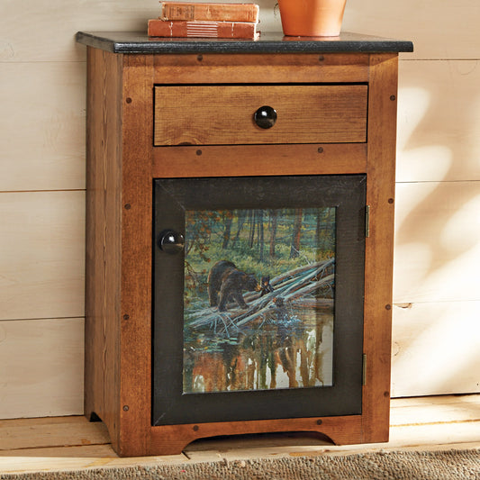 Bear Family Lodge Nightstand