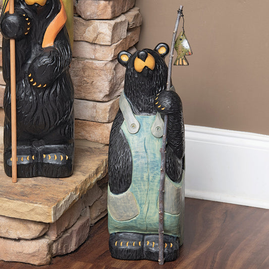 Fishing Time Bear Sculpture - SALE