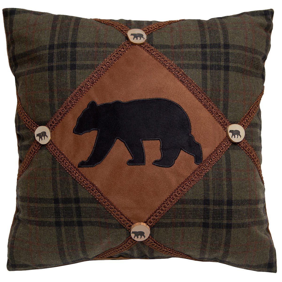 Lodge Bands Diamond Bear Pillow - OUT OF STOCK UNTIL 07/06/2026