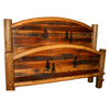 Barnwood Arched Bed with Tree Carvings - Full