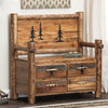 Mountain Pines Barnwood Bench with Drawers