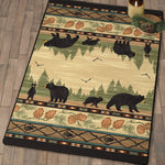 Family Time Black Bear & Cubs Rug - 5 x 8