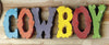 Cowboy Colorful Metal Art Sign