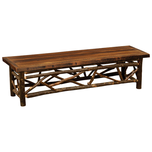 Appalachian Twig Bench with Barnwood Artisan Seat