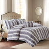 Jackson Gray Faux Fur Bed Set - Queen