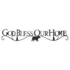 God Bless Our Home Metal Bear Wall Hanging