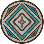 Southwest Nights Turquoise Rug - 8 Ft. Round