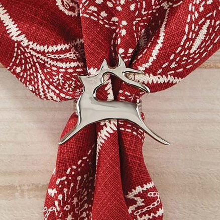 Sparkle Reindeer Napkin Rings - Set of 4