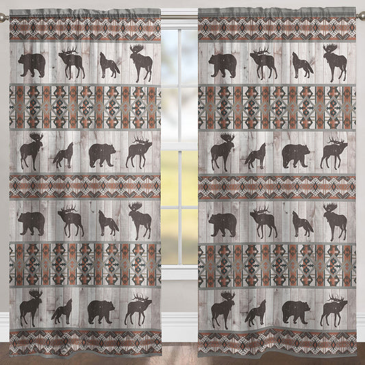 Tribal Wildlife Room Darkening Drape