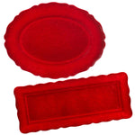 Festive Red Platters - Set of 2