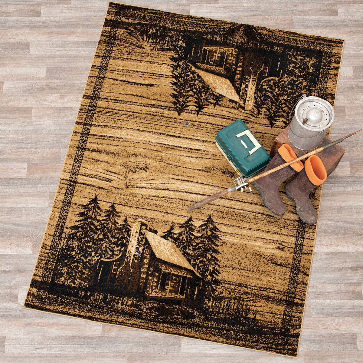 Forest Cabin Rug - 5 x 7
