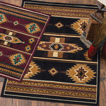 Eye of the Storm Black Rug - 8 x 10
