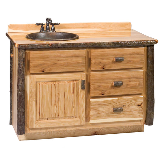 Hickory Vanity - 4' - Sink Left