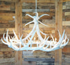 Elk 9 Antler White Chandelier - Black