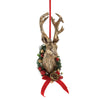 Holly on the Horns Ornaments - Set of 6