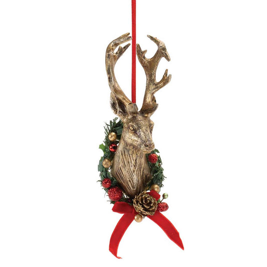 Holly on the Horns Ornaments - Set of 6