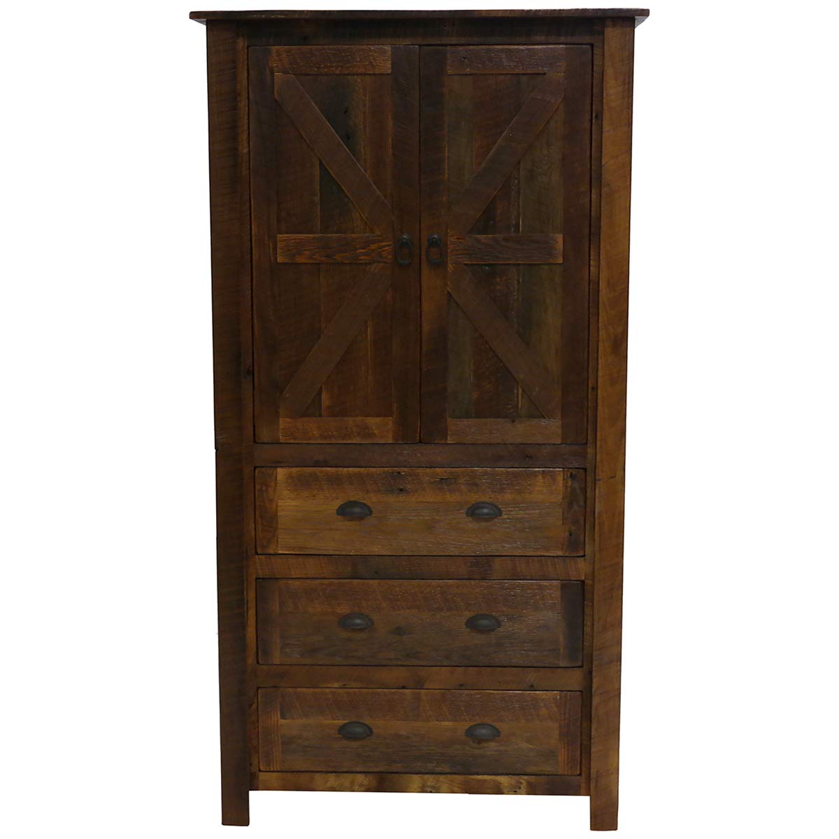 Barnwood Three Drawer Armoire