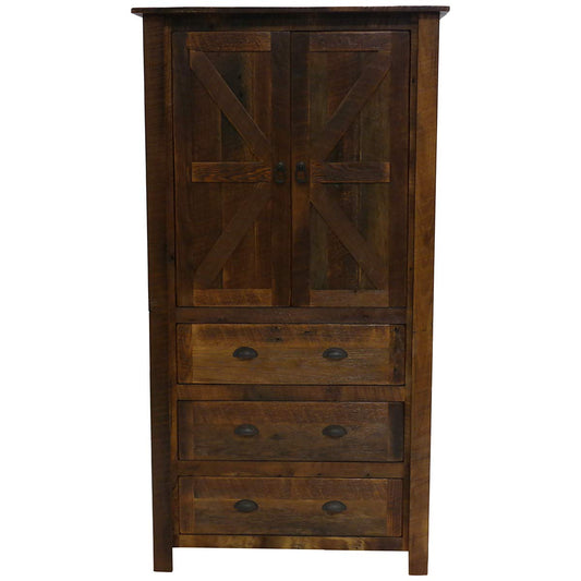 Barnwood Three Drawer Armoire