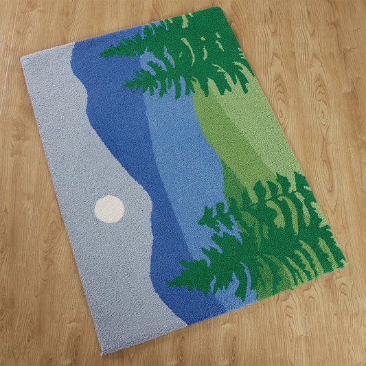 Forest Lakeview Hooked Accent Rug