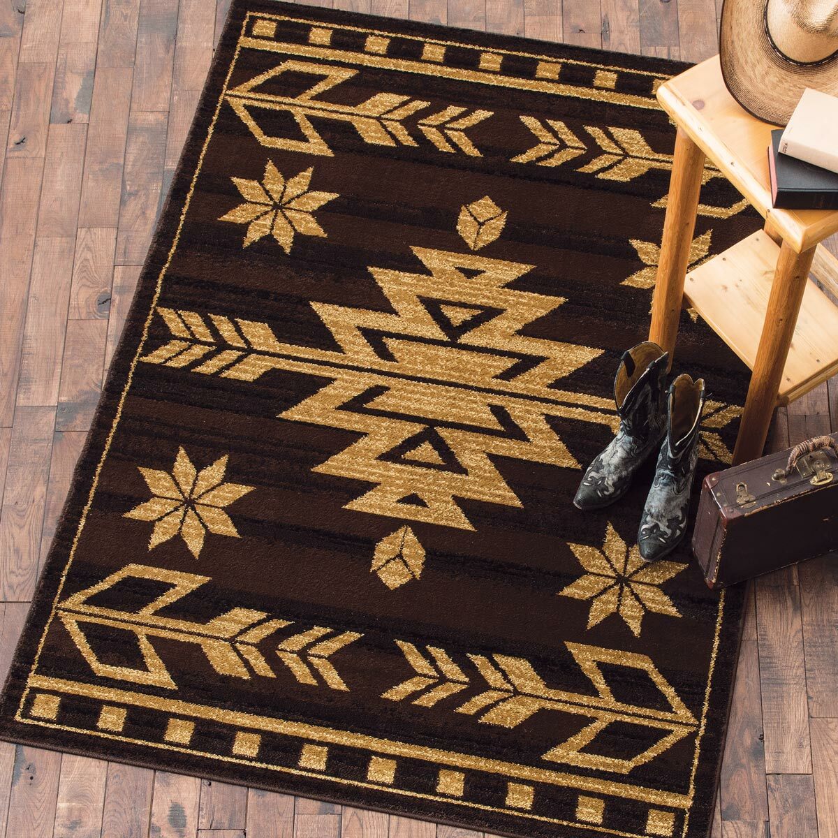 Desert Arrow Brown Rug - 2 x 7