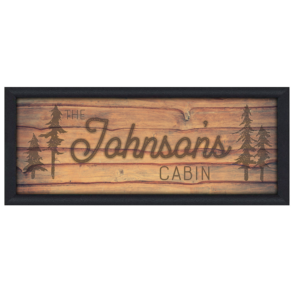 Pine Forest Personalized Framed Canvas