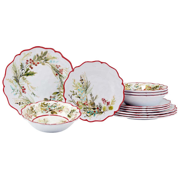 Forest Christmas Dinnerware Set (12 pcs)