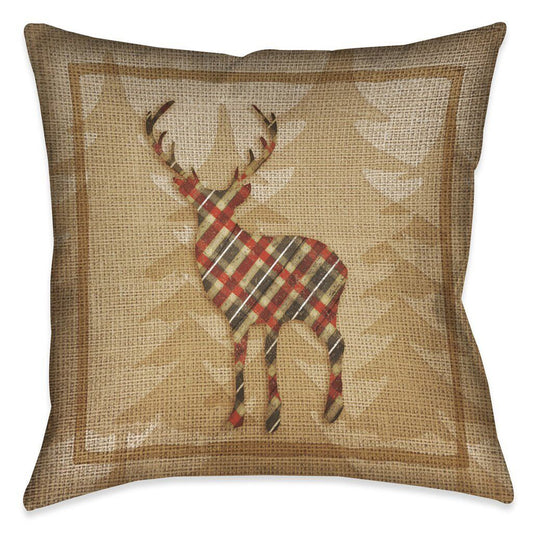 Deer Calico 20 x 20 Outdoor Pillow