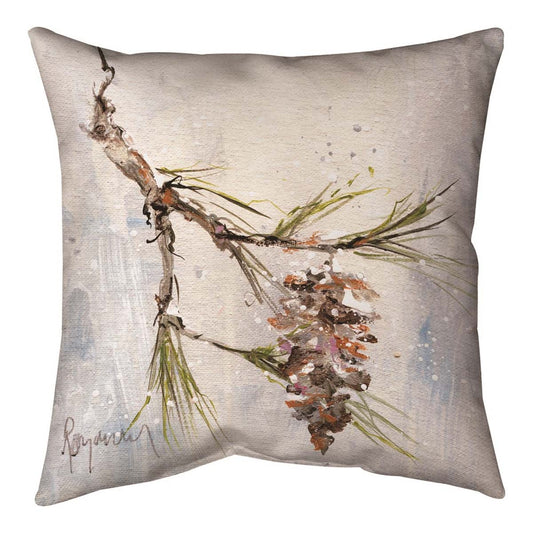 Frosty Pinecone Indoor/Outdoor Pillow