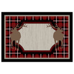 Plaid Elk Rug - 3 x 4